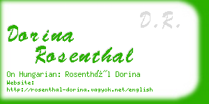 dorina rosenthal business card